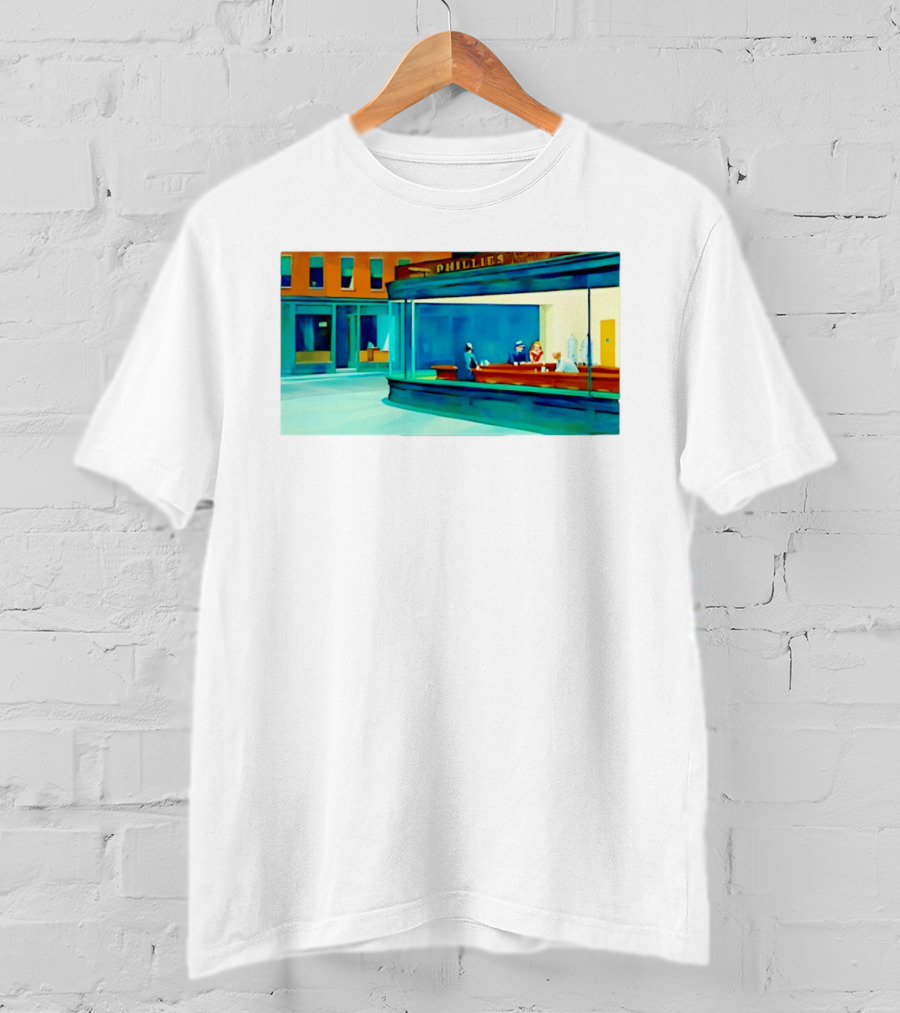 Philly Diner Institute Chicago Edward Hopper Scene T-Shirt