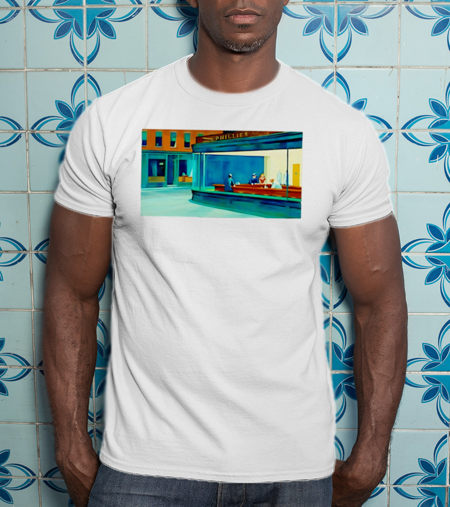 Philly Diner Institute Chicago Edward Hopper Scene T-Shirt