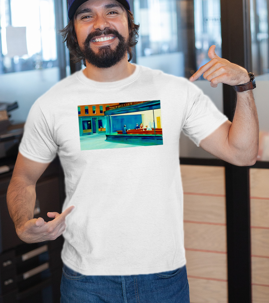 Philly Diner Institute Chicago Edward Hopper Scene T-Shirt