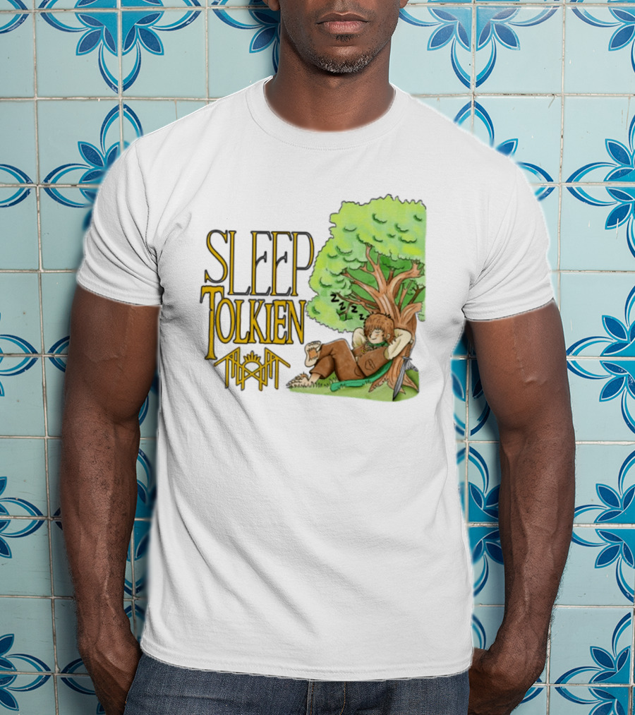 Sleep Tolkien Hobbit Nap Under Tree Fantasy T-Shirt
