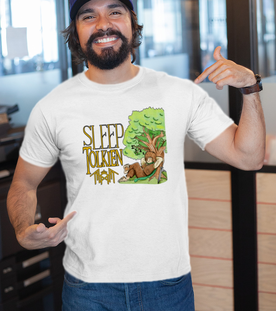 Sleep Tolkien Hobbit Nap Under Tree Fantasy T-Shirt