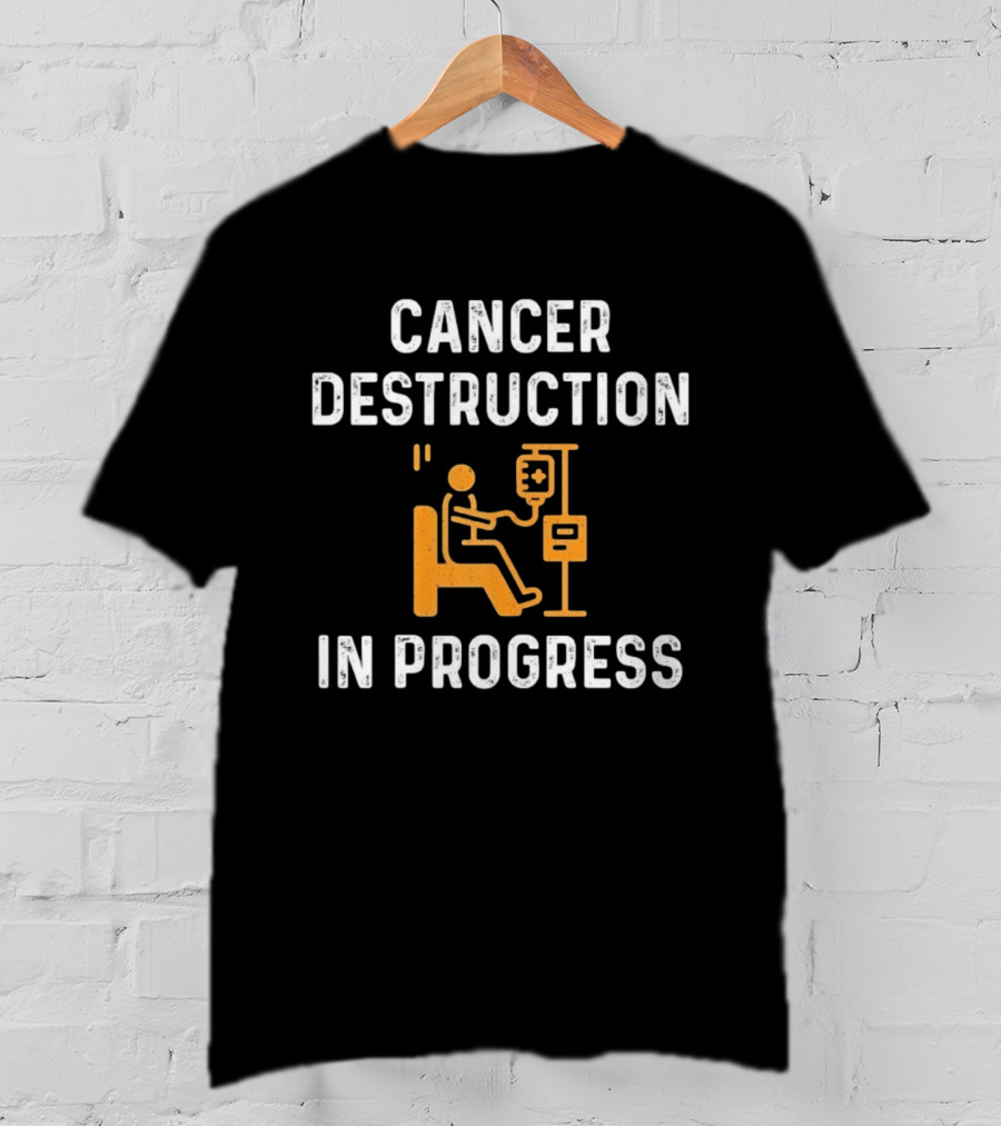 Cancer Destruction In Progress Chemotherapy Chair T-Shirt