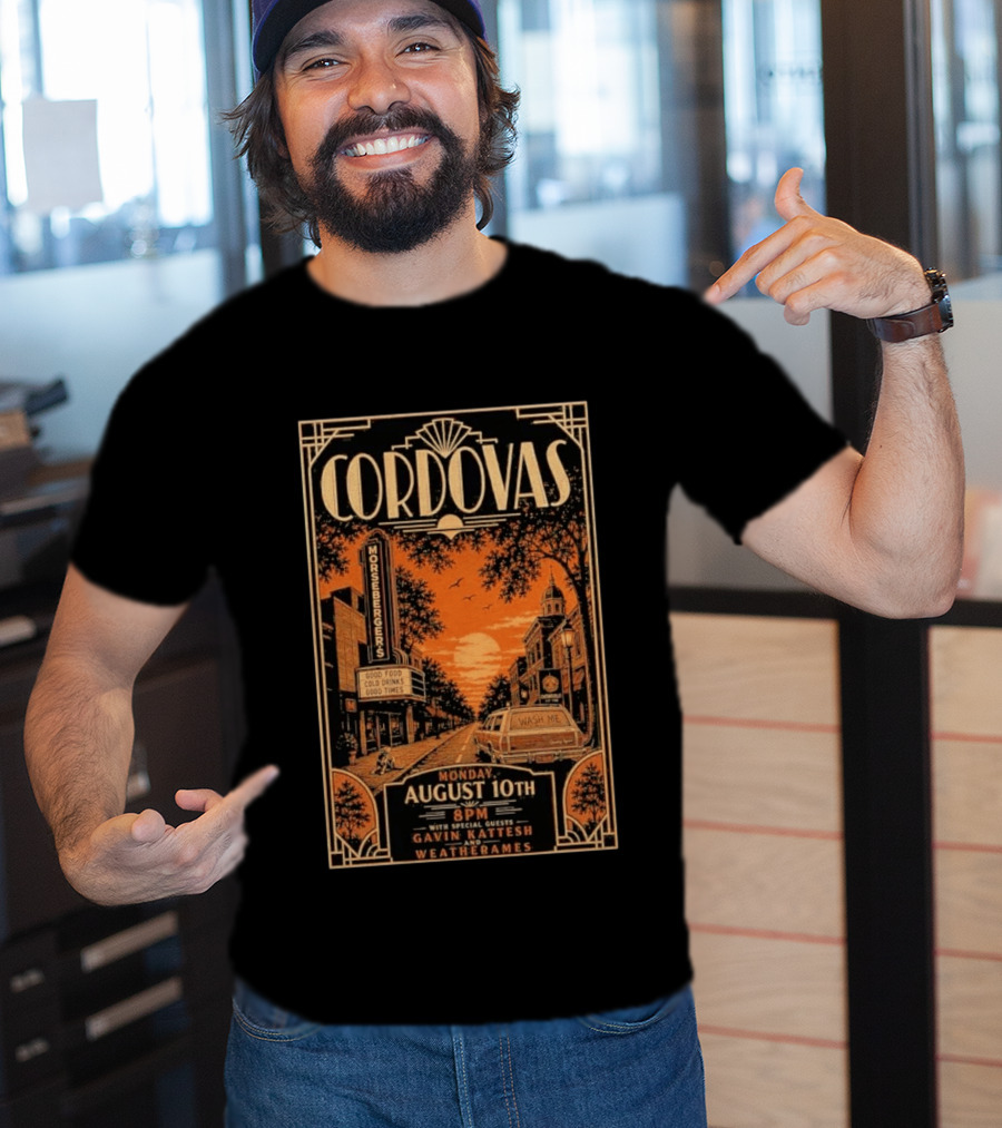 Cordovas Morsbergers Tavern Monday August 10th 8PM Catonsville MD Special Guests Gavin Katteesh Weatherames T-Shirt