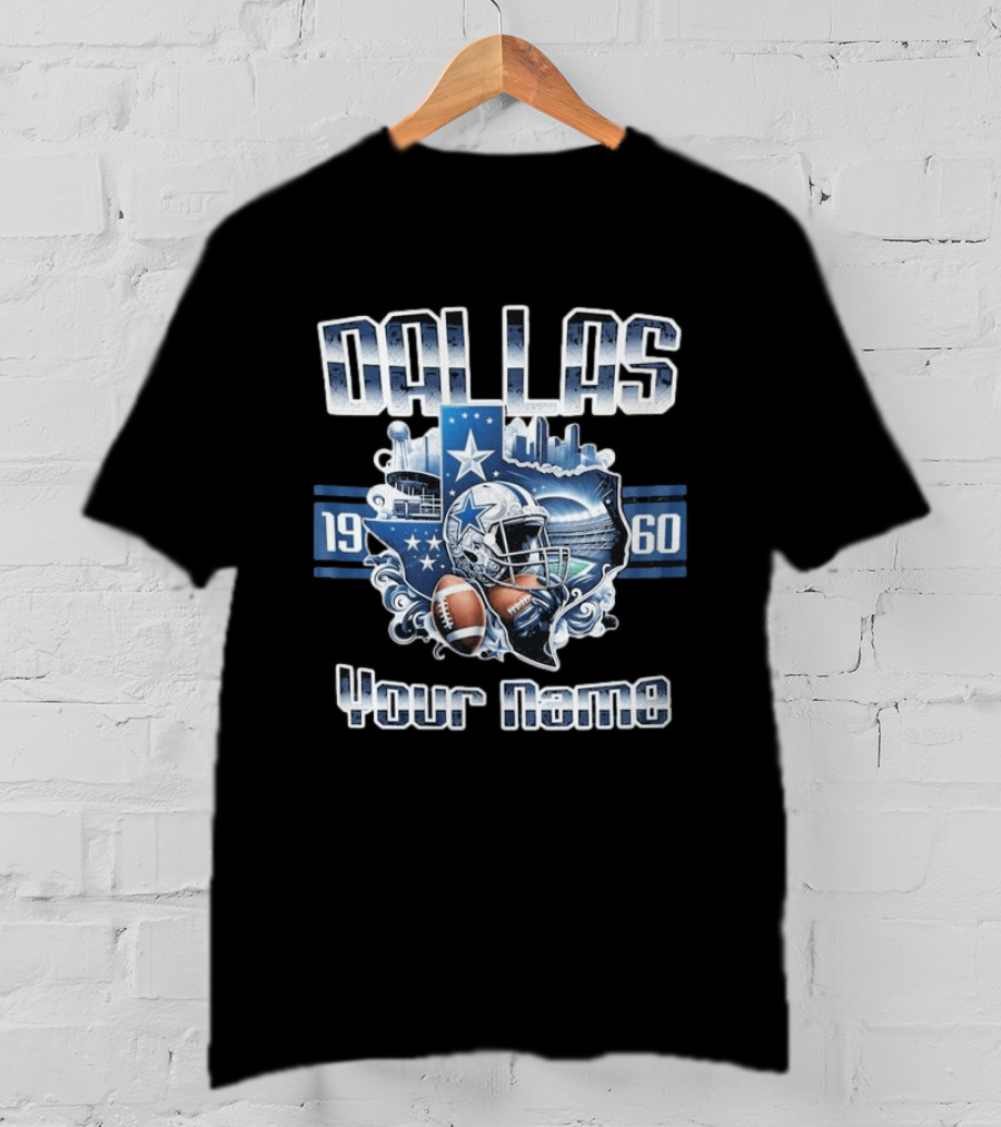 Dallas Cowboys Football 1960 Custom Your Name Option T-Shirt