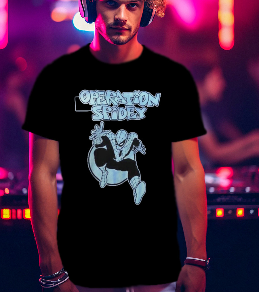 Operation Spidey Marvel Super Hero Spider Man Swinging Into Action T-Shirt