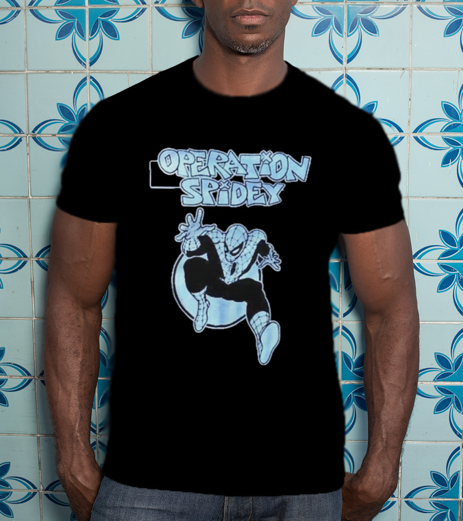 Operation Spidey Marvel Super Hero Spider Man Swinging Into Action T-Shirt