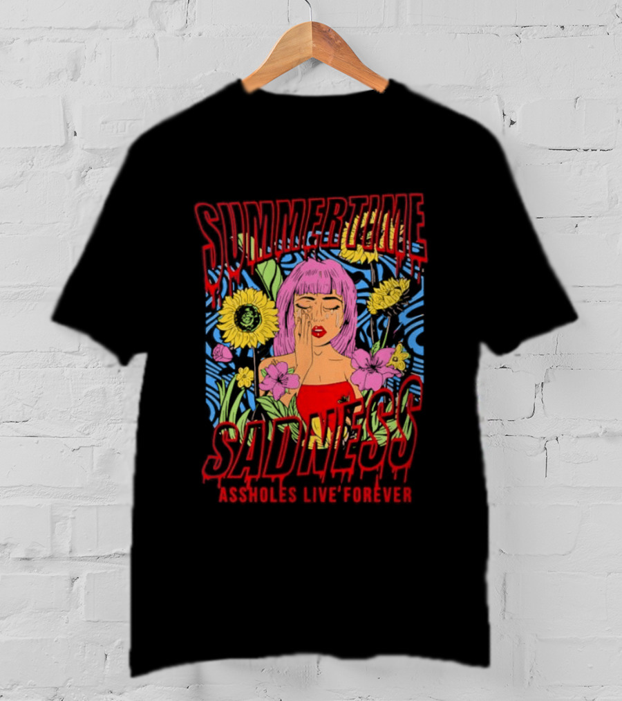 Summertime Sadness Assholes Live Forever Sunflower Woman T-Shirt