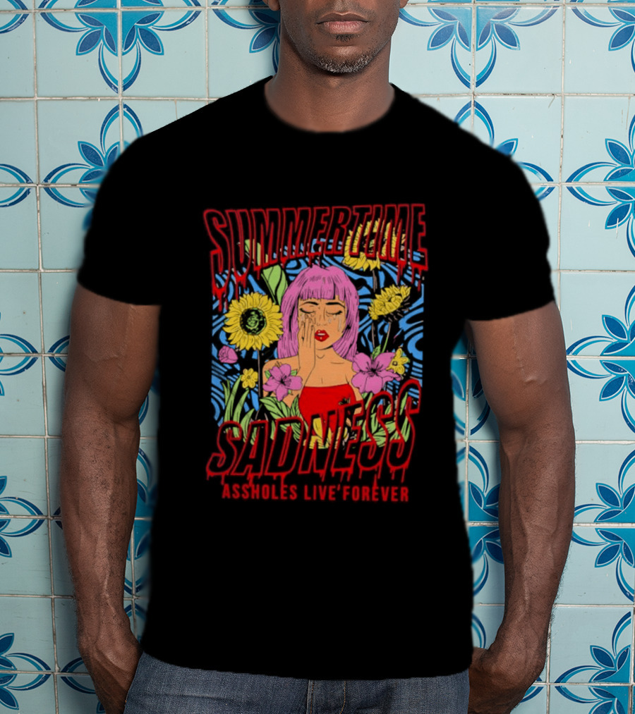 Summertime Sadness Assholes Live Forever Sunflower Woman T-Shirt
