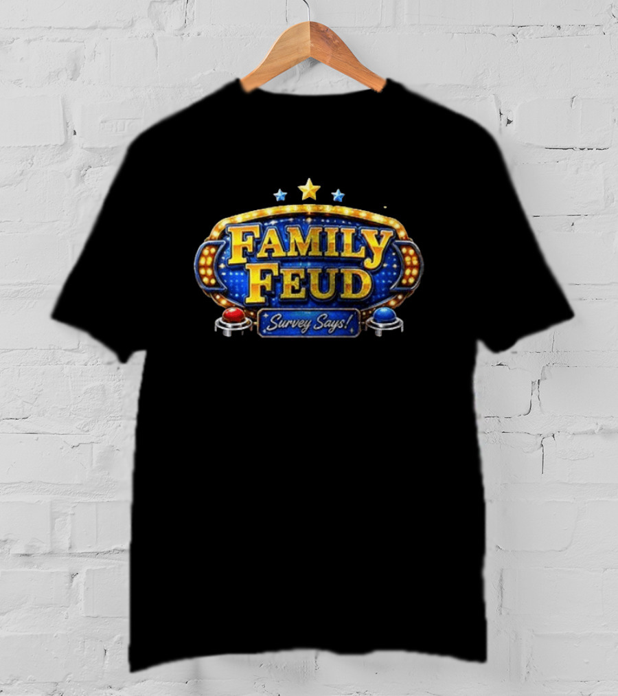 Family Feud Survey Says Game Show Logo Starburst Trivia Contest T-Shirt