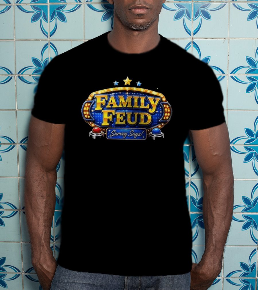 Family Feud Survey Says Game Show Logo Starburst Trivia Contest T-Shirt