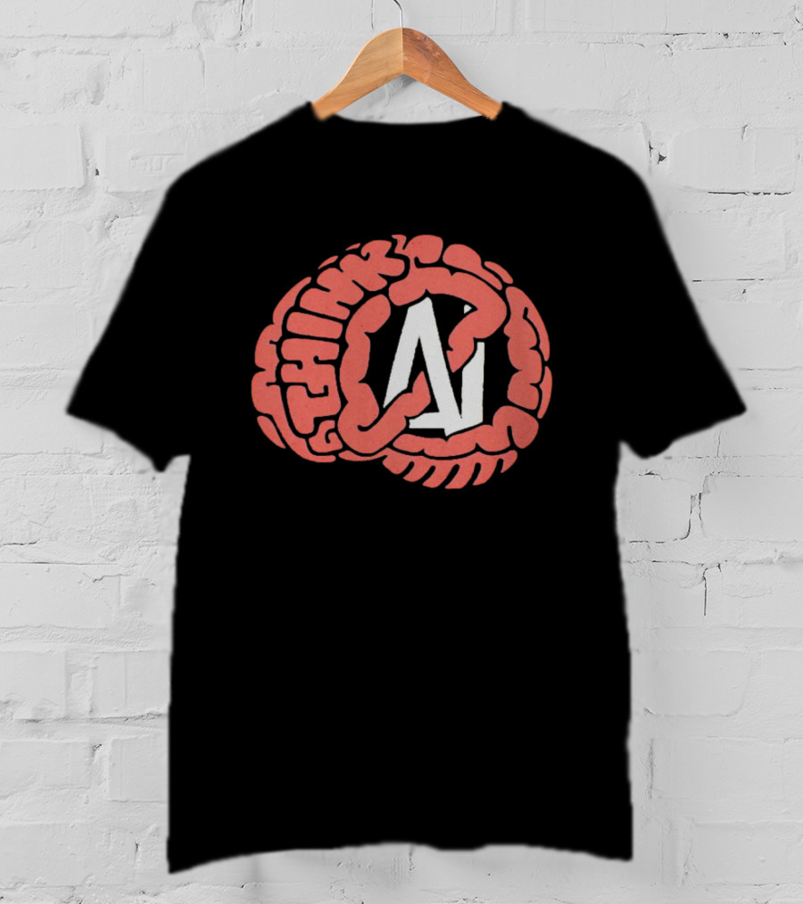Think AI Brain Concept With Neural Network Influence T-Shirt