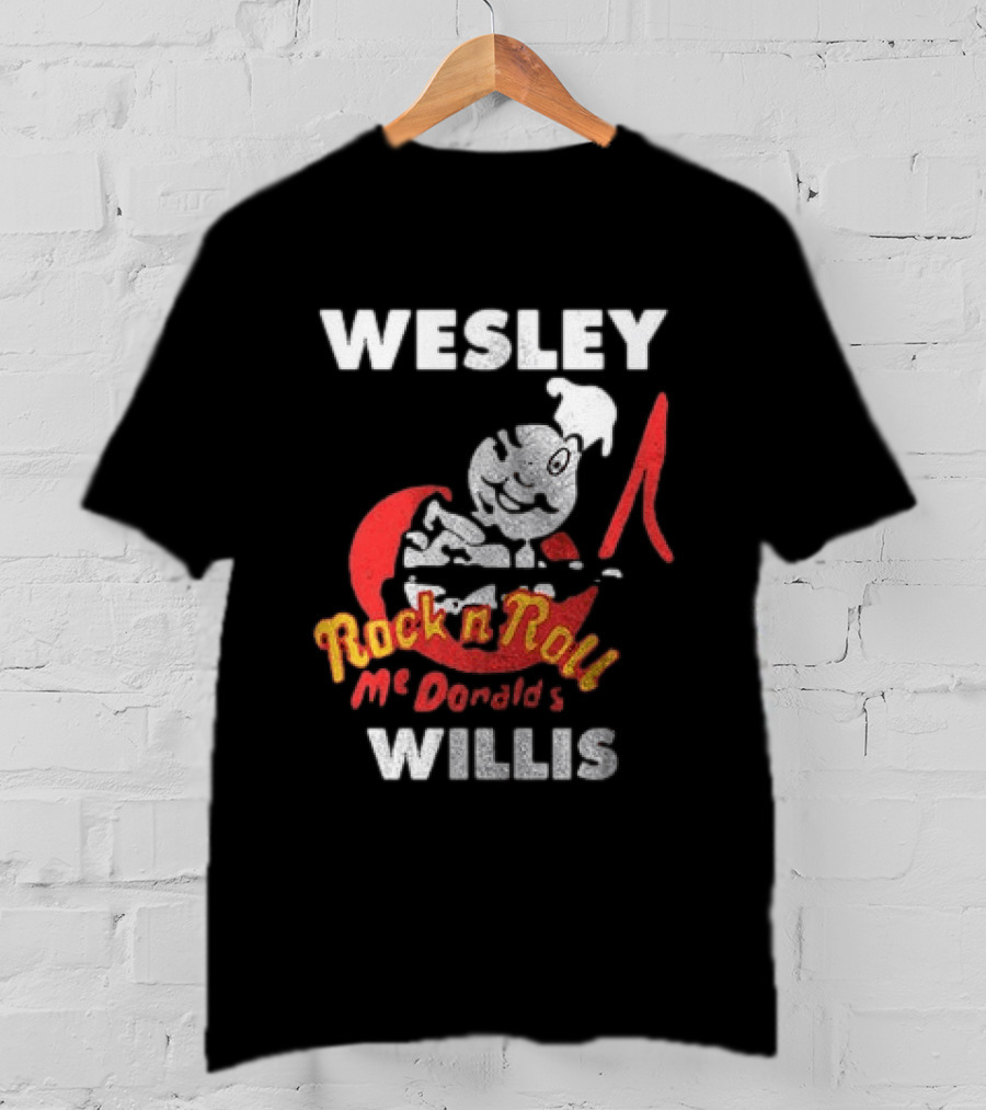 Wesley Willis McDonald's Rock N Roll Cartoon Character Moon T-Shirt