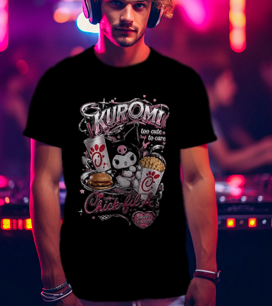 Kuromi Chick Fil A Too Cute To Care Sweet Chaos T-Shirt