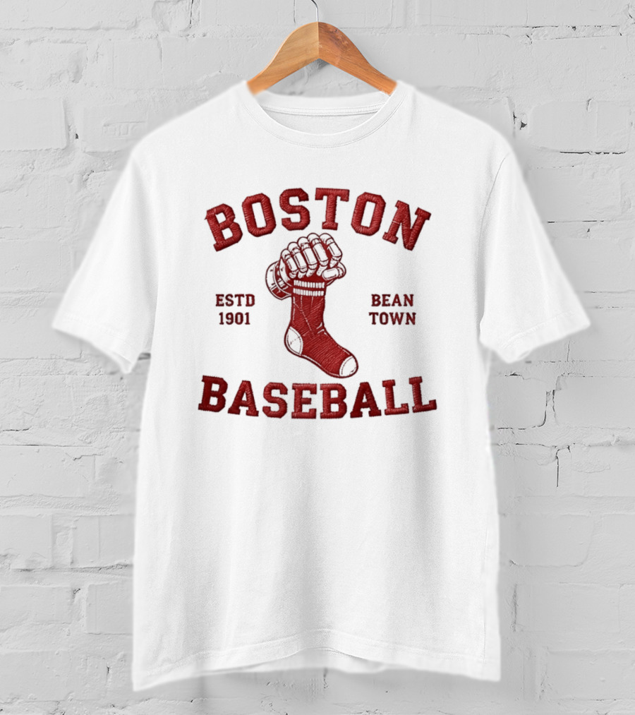 Boston Baseball Estd 1901 Bean Town Red Sock MLB T-Shirt