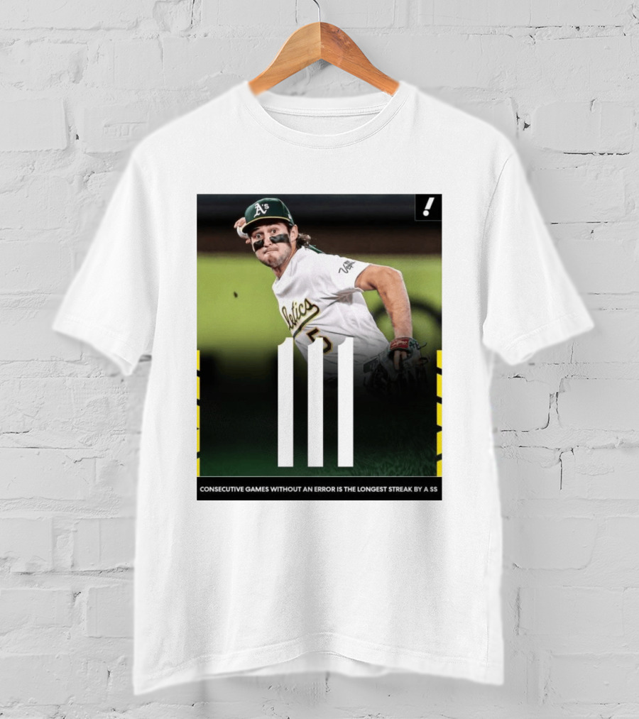 Jacob Wilson Athletics 111 Consecutive Errorless Games Record By Shortstop T-Shirt