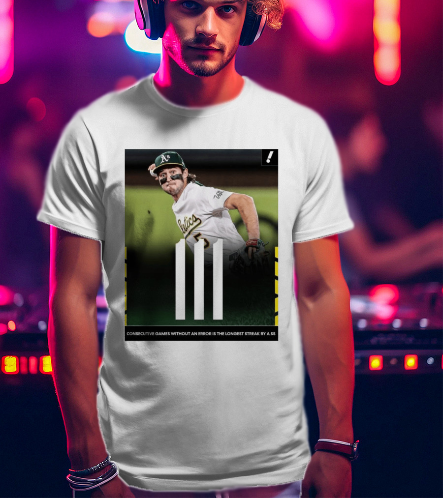 Jacob Wilson Athletics 111 Consecutive Errorless Games Record By Shortstop T-Shirt