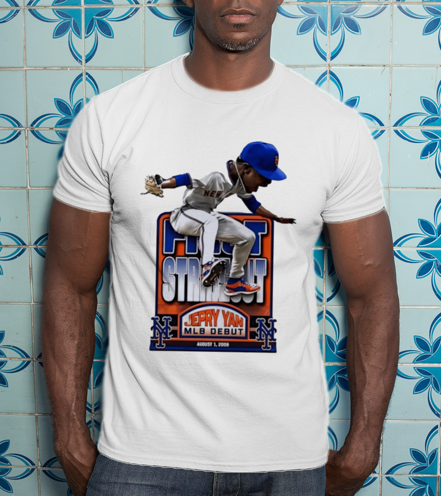 New York Mets Jepry Yan MLB Debut First Strikeout August 1 2008 T-Shirt