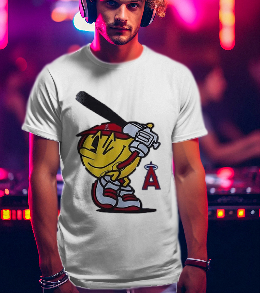 Los Angeles Angels Pacman Baseball T-Shirt