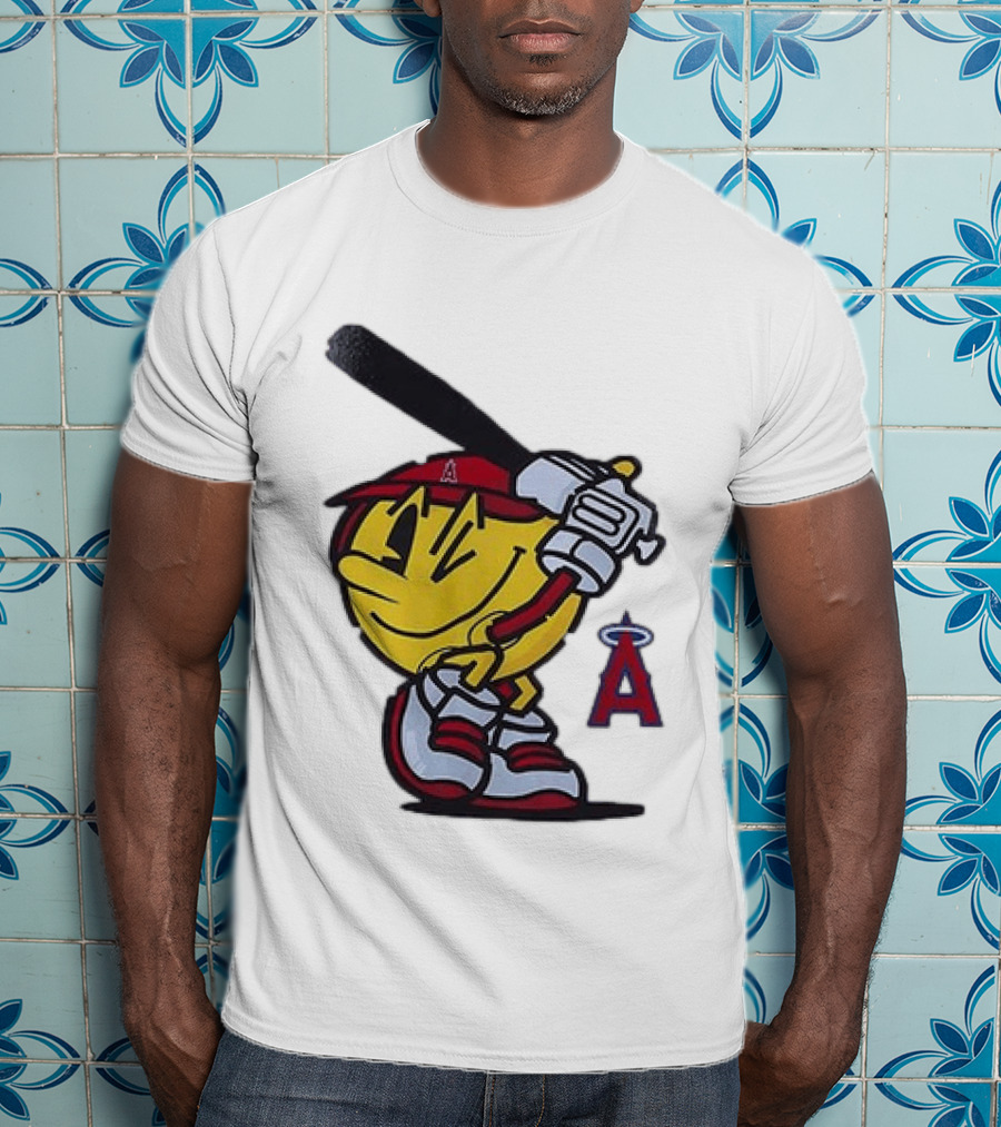 Los Angeles Angels Pacman Baseball T-Shirt
