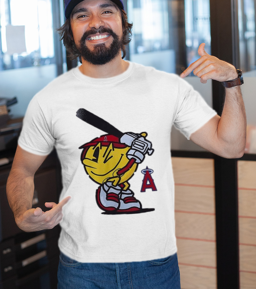 Los Angeles Angels Pacman Baseball T-Shirt