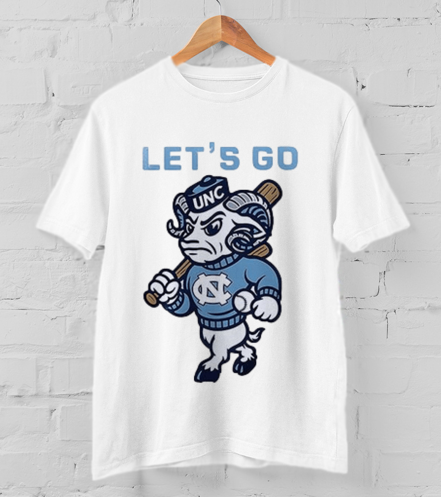 UNC Tar Heels Let's Go Baseball Ram T-Shirt