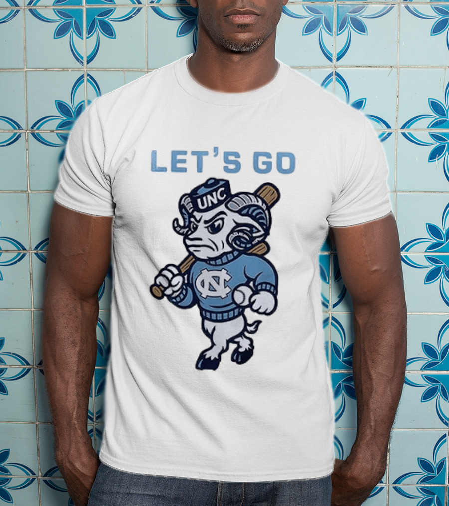 UNC Tar Heels Let's Go Baseball Ram T-Shirt