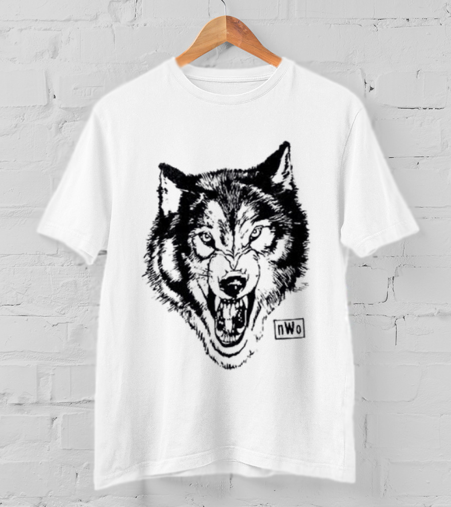 NWO New World Order Wolfpack Black Wolf Head T-Shirt