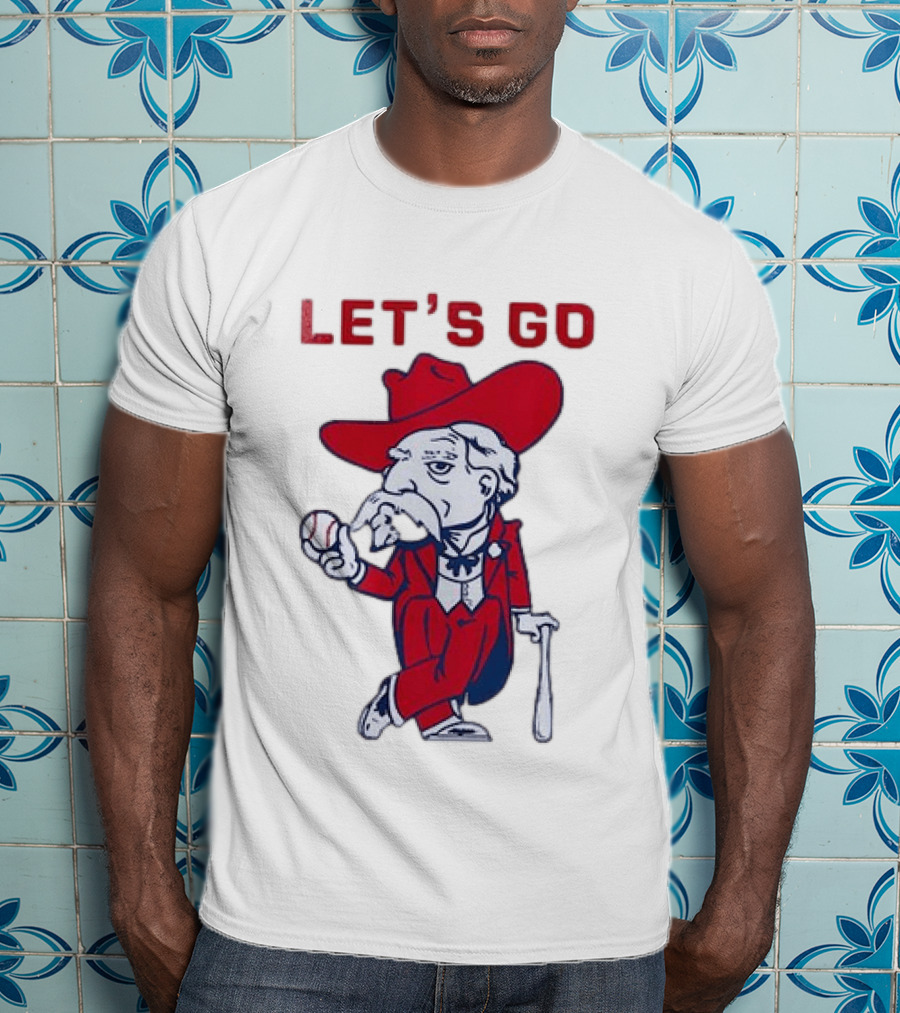 Ole Miss Rebel Mascot Let's Go Baseball T-Shirt