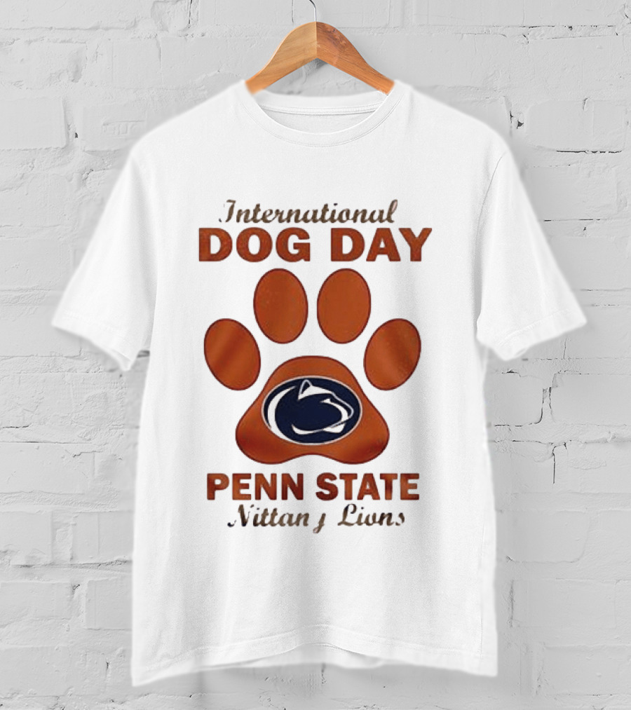 International Dog Day Paw Print Penn State Nittany Lions T-Shirt