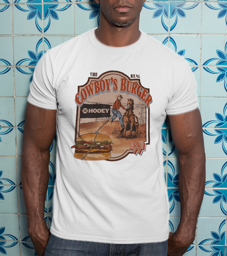 Hooey The Real Cowboy's Burger Western Ranch Rodeo T-Shirt