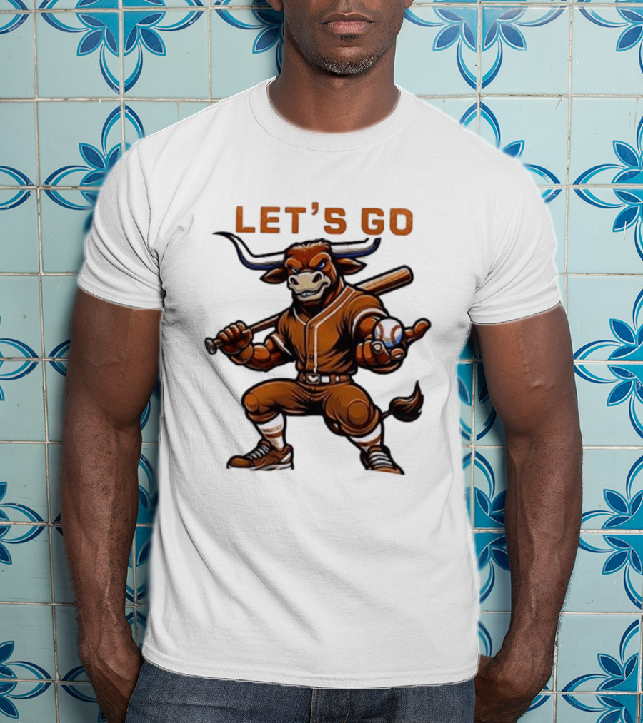 Texas Longhorns Baseball Let's Go Bull T-Shirt