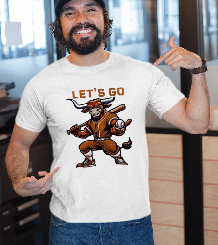 Texas Longhorns Baseball Let's Go Bull T-Shirt