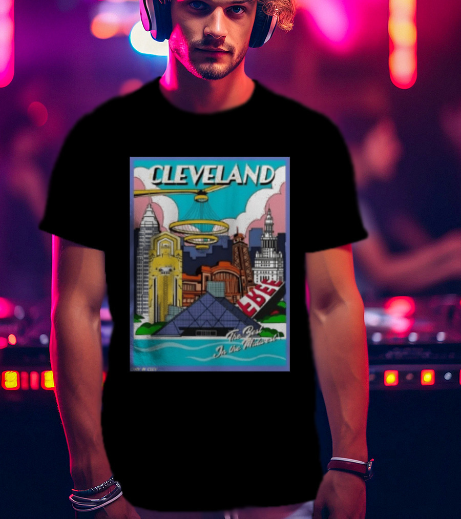 Cleveland The Best In The Midwest Only In City Skyline T-Shirt