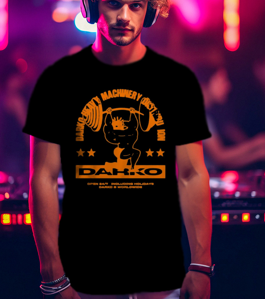 Darko Heavy Machinery Chest Pro Open 24 Hour Darko Worldwide T-Shirt