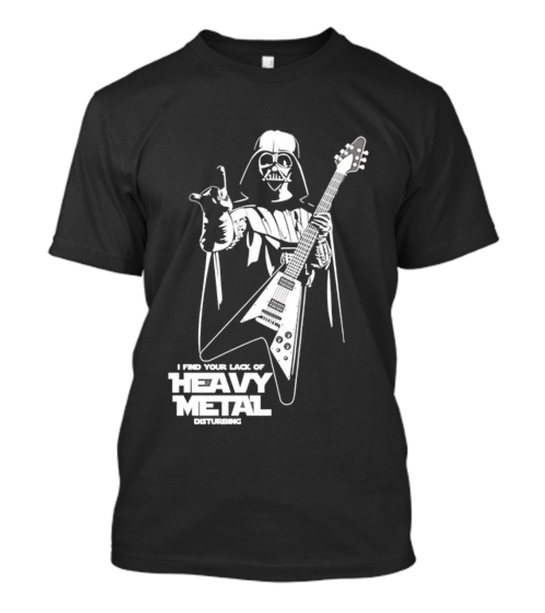 Darth Vader I Find Your Lack Of Heavy Metal Disturbing Guitar Jedi Star Wars T-Shirt