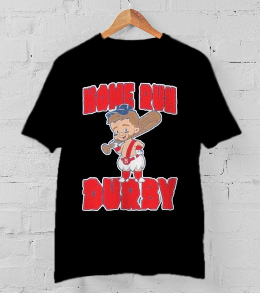 Boston Red Sox Payton Tolle Home Run Durby Cartoon Baseball Player In Red And White Uniform T-Shirt