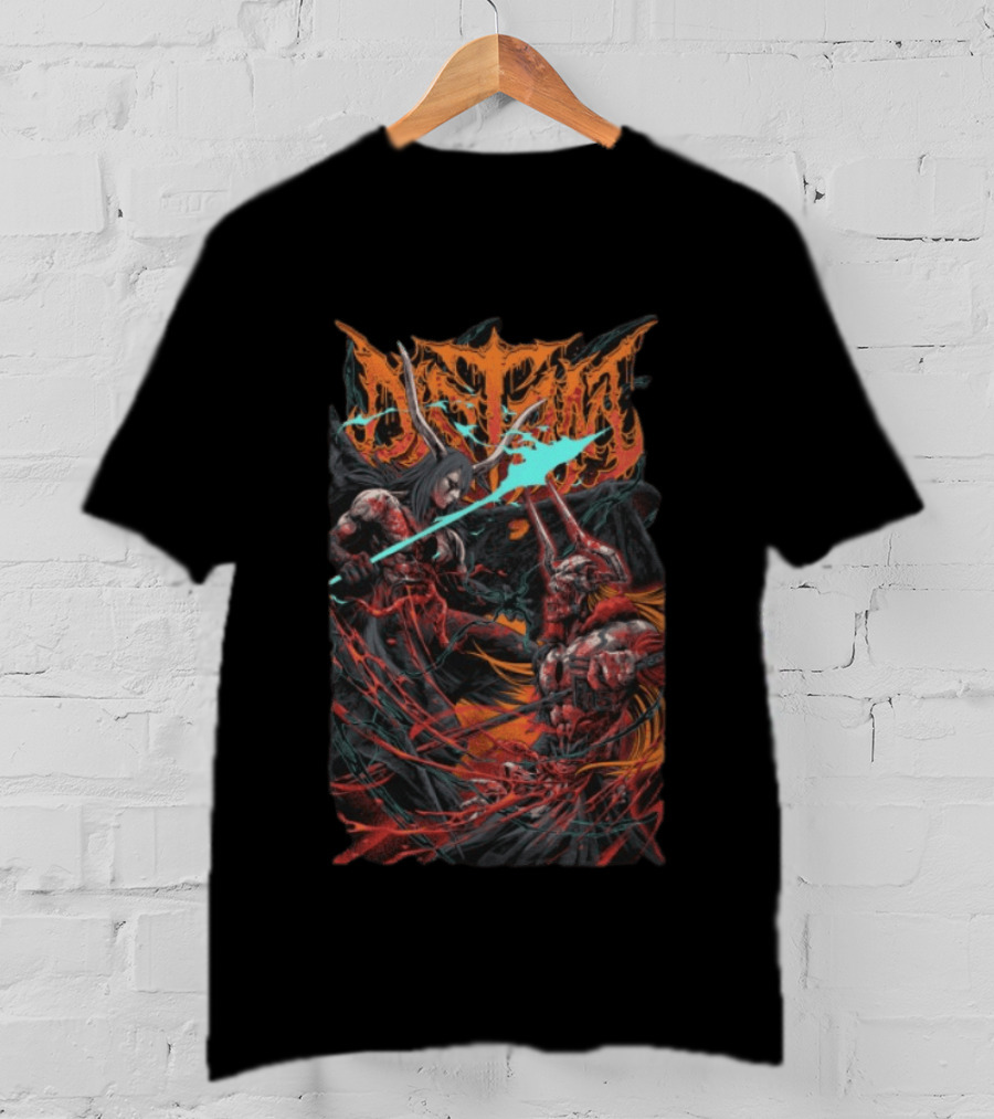 Distant Store Bleach Battle With Fantasy Horned Characters T-Shirt