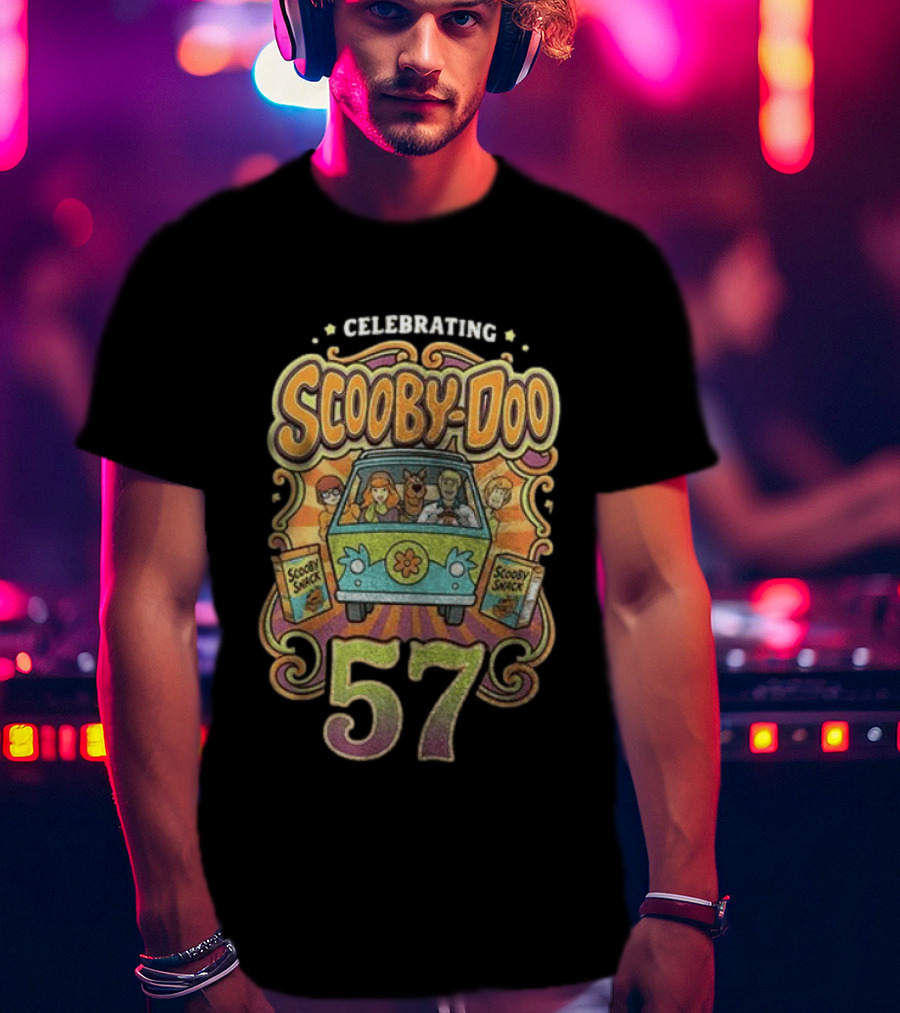 Celebrating 57 Years Scooby Doo And Mystery Machine Adventure T-Shirt