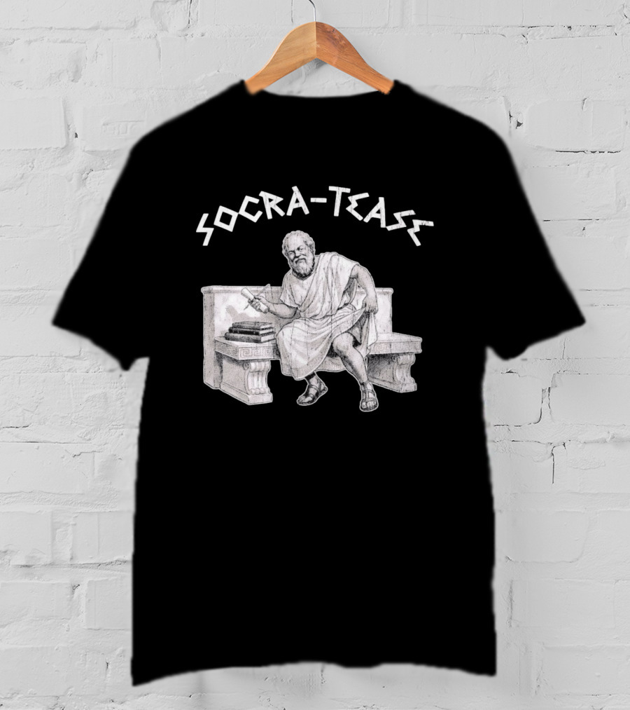 Socra Tease Socrates Philosopher Pun Philosophy Classic Bench T-Shirt