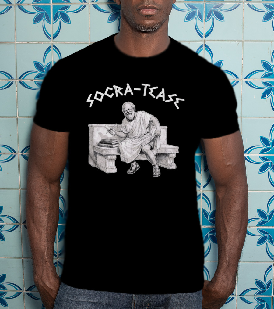 Socra Tease Socrates Philosopher Pun Philosophy Classic Bench T-Shirt