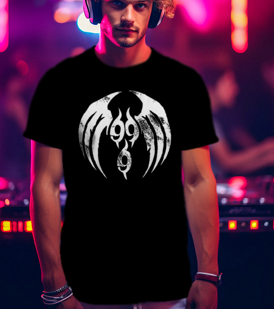 Ho99o9 Store Heaven Upside Down 999 Winged T-Shirt