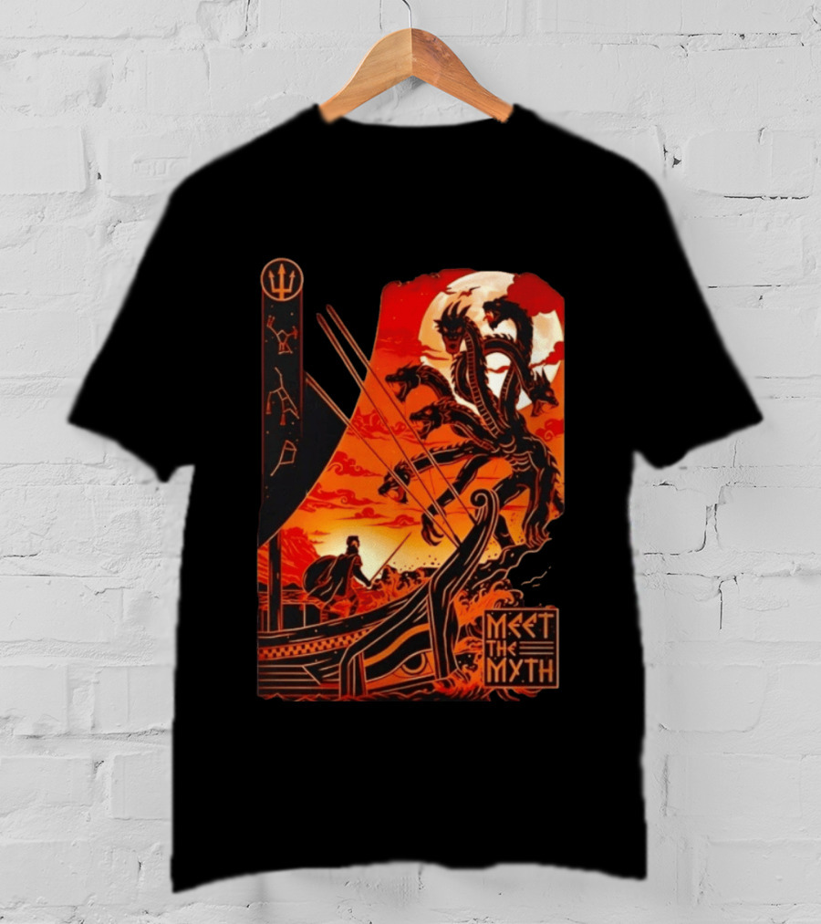 Meet The Myth Hydra Greek Mythology Hercules Dramatic Battle Scene T-Shirt