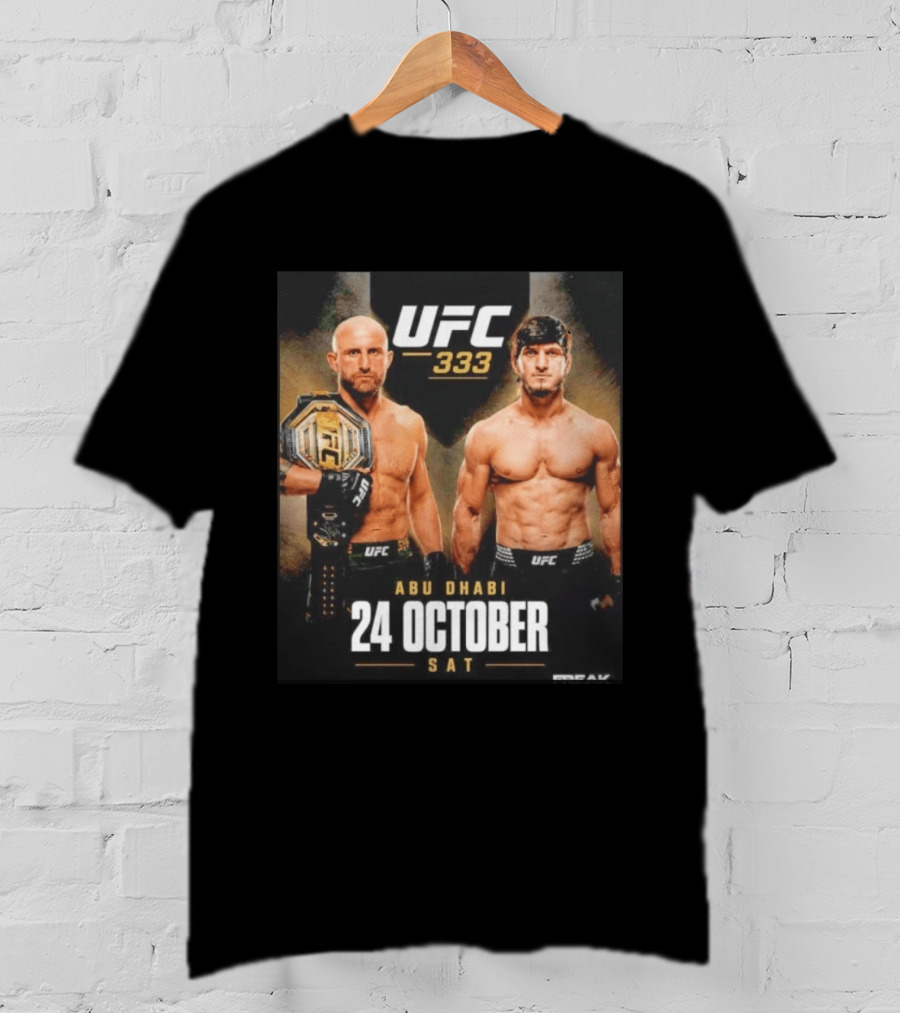 UFC 333 Alexander Volkanovski Vs Movsar Evloev 24 October Abu Dhabi Event T-Shirt