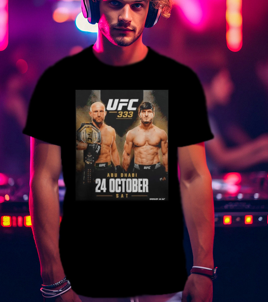 UFC 333 Alexander Volkanovski Vs Movsar Evloev 24 October Abu Dhabi Event T-Shirt
