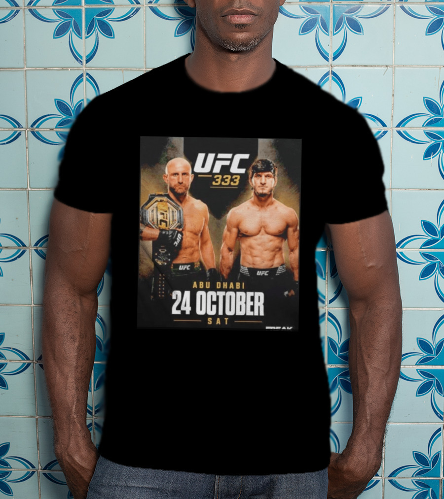 UFC 333 Alexander Volkanovski Vs Movsar Evloev 24 October Abu Dhabi Event T-Shirt