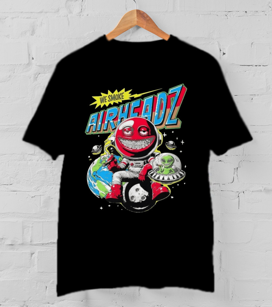 We Smoke Airheadz Astronaut Alien Space Adventure T-Shirt