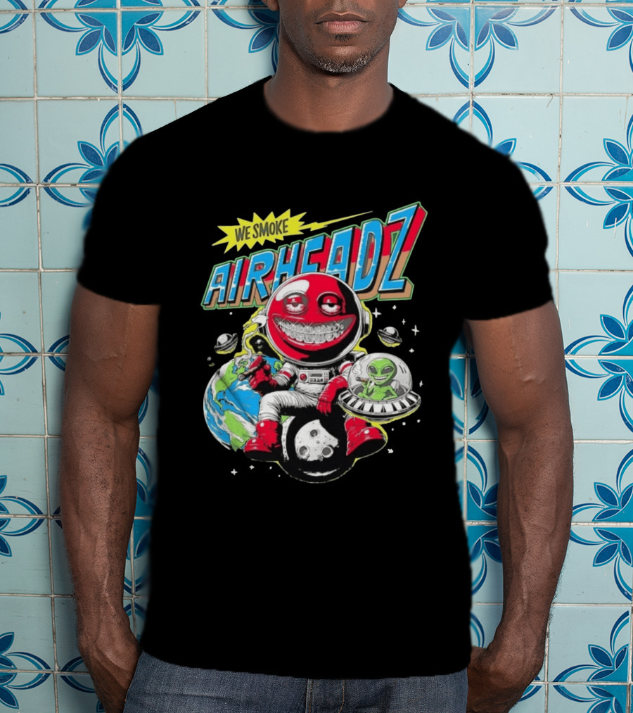 We Smoke Airheadz Astronaut Alien Space Adventure T-Shirt