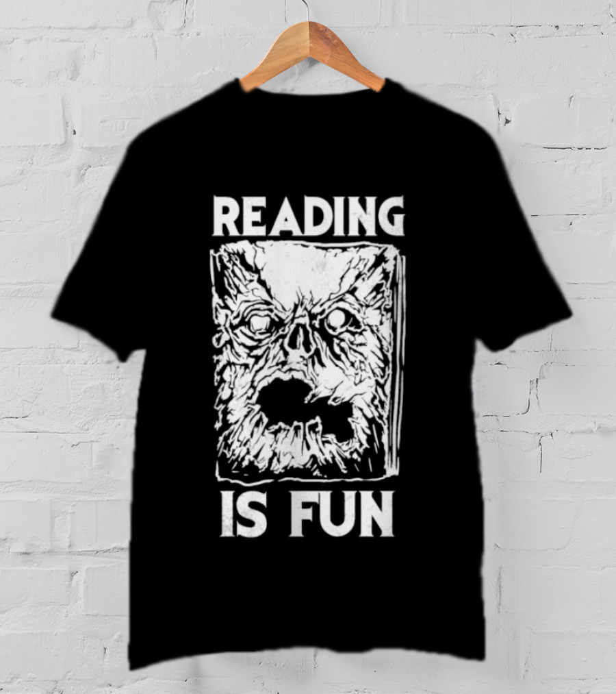 Necronomicon Reading Is Fun Creepy Face T-Shirt
