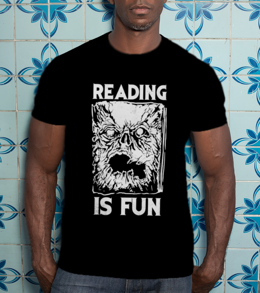 Necronomicon Reading Is Fun Creepy Face T-Shirt