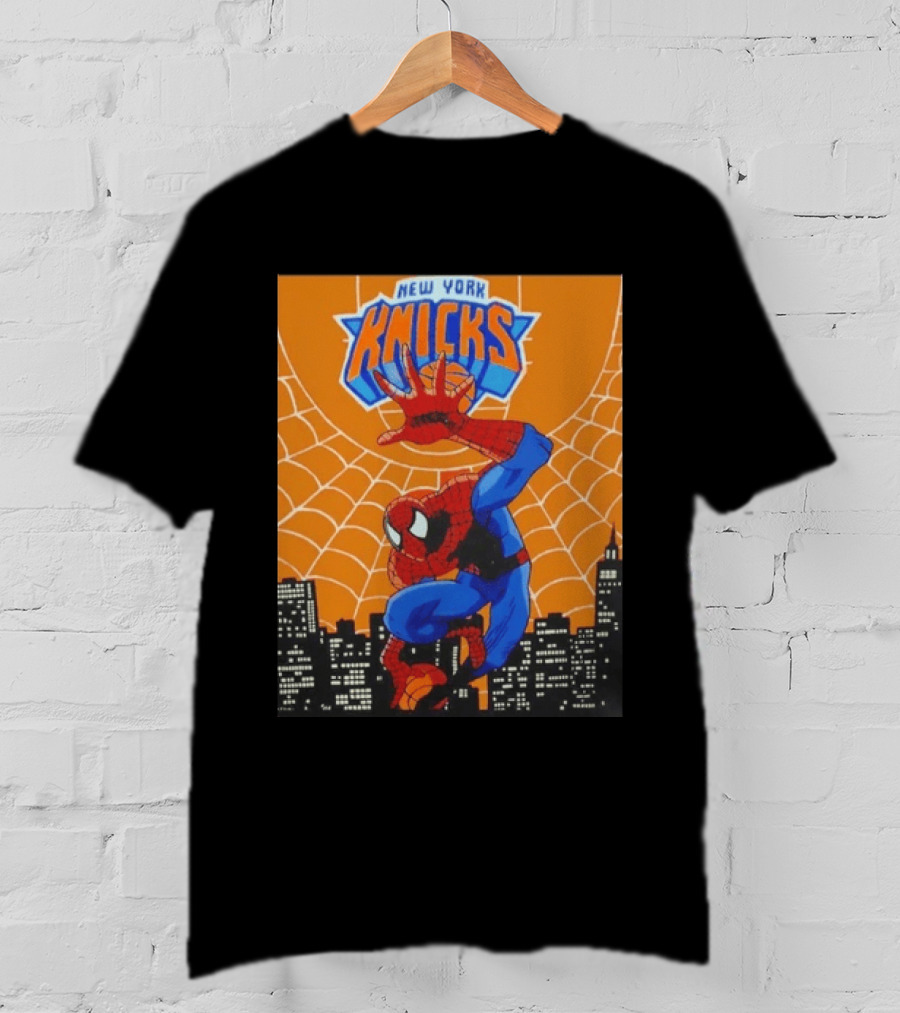New York Knicks Spider Man Basketball T-Shirt